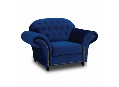 Blue armchair Chesterfield single-seater couch sofa blue armchair furniture