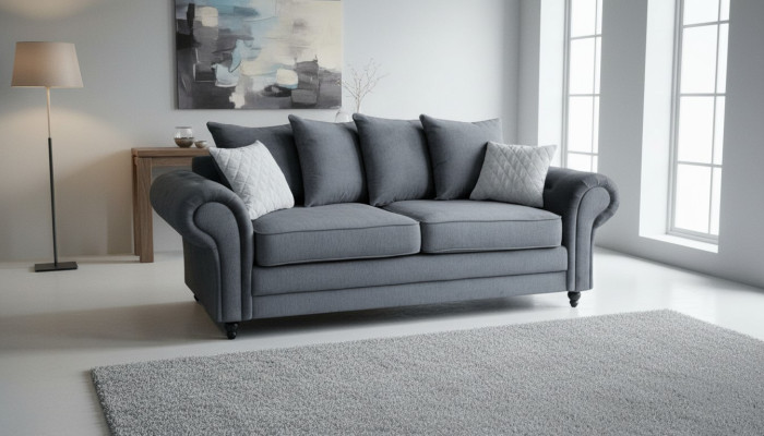 Three-seater couch upholstery furniture velvet couch fabric sofa 218cm couches