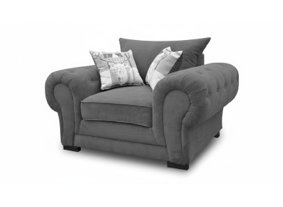 Modern style design, color gray, living room, 1-seat armchair, fabric polyester, new.