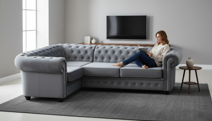 Chesterfield sofa couch upholstery furniture corner set sofas couches fabric textile