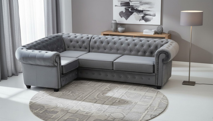 Chesterfield sofa couch upholstery furniture corner set sofas couches fabric textile
