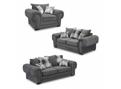 Sofa set 3+2+1 Chesterfield furniture living room fabric in Italian style
