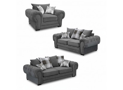 Sofa set 3+2+1 Chesterfield furniture living room fabric in Italian style