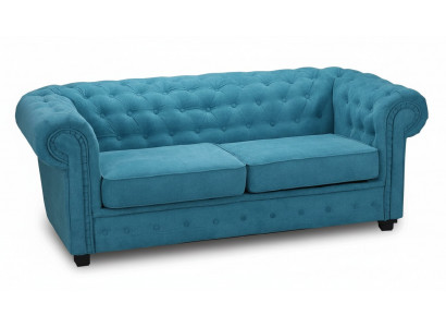 Sofa 2-seater sofa design upholstery turquoise textile fabric seating comfort sofas new