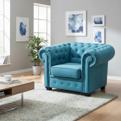Luxury armchair comfortable armchair Italian style living room Chesterfield
