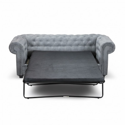 Chesterfield sofa with bed function, Bengal fold-out bed, couch sleeper sofa.