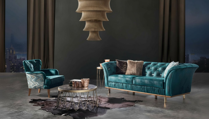Luxury design living room table, custom table, upholstered furniture, new