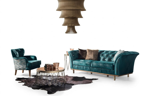 Luxury design living room table, custom table, upholstered furniture, new