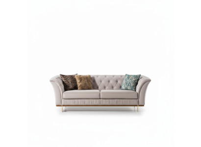Luxury textile sofa set