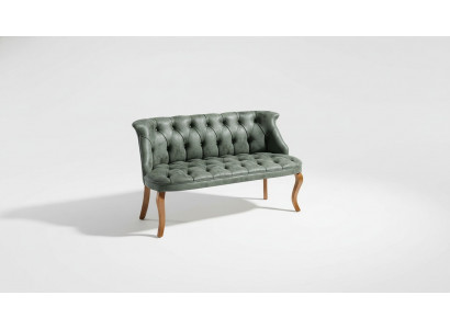 Green double Chesterfield sofa