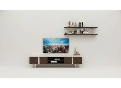 Modern living room wall unit, bookshelf, cabinet, wall units, TV stands, brown