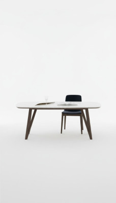 Walnut Natural Kitchen Table Dining Room Furniture Modern Style Luxury Furniture Table