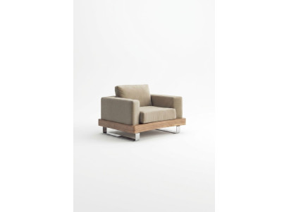 Beige white armchair seating furniture living room furniture reading chair wingback chair