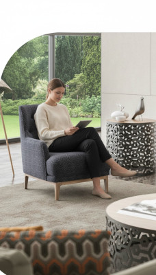 Living room armchair modern cocktail single-seater upholstered lounge club chair