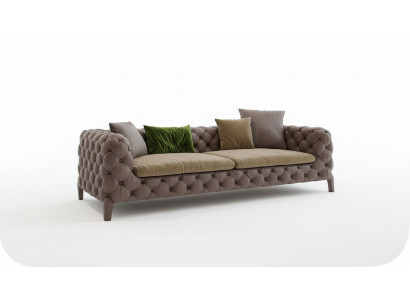 Chesterfield four-seater taupe modern couch living room furniture modern new