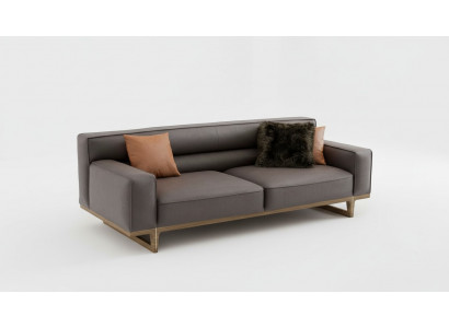 Gray three-seater modern luxury couch living room furniture living room sofa