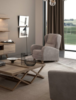 Luxury Relax Armchair Reading Chair Modern Design Single Seater Taupe Modern