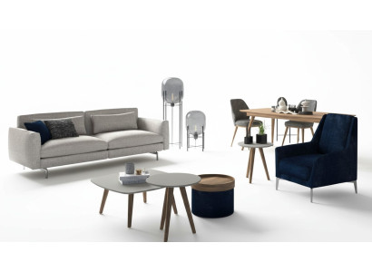 Gray-Black Living Room Furniture Three-Seater Armchair New Luxury Modern Set