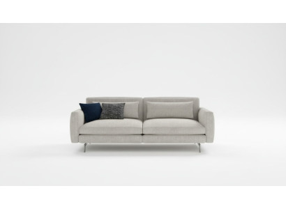 Three-seater couch modern living room furniture textile sofas gray modern style