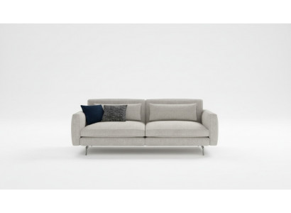 Three-seater couch modern living room furniture textile sofas gray modern style