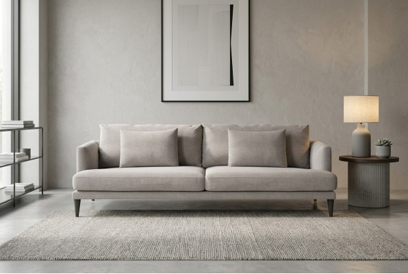 Two-seater luxury gray sofa textile furniture living room sofas Couen modern