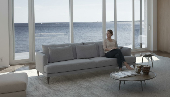 Modern gray sofa three-seater furniture designer luxury couches home furniture