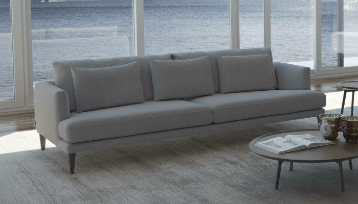Modern gray sofa three-seater furniture designer luxury couches home furniture