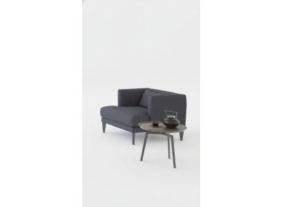 Gray single luxury designer armchair recliner wing chair modern
