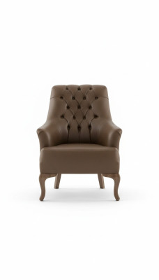 Brown Chesterfield Single-Seater Living Room Furniture Modern Luxury Armchair