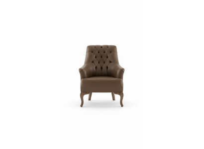 Brown Chesterfield Single-Seater Living Room Furniture Modern Luxury Armchair