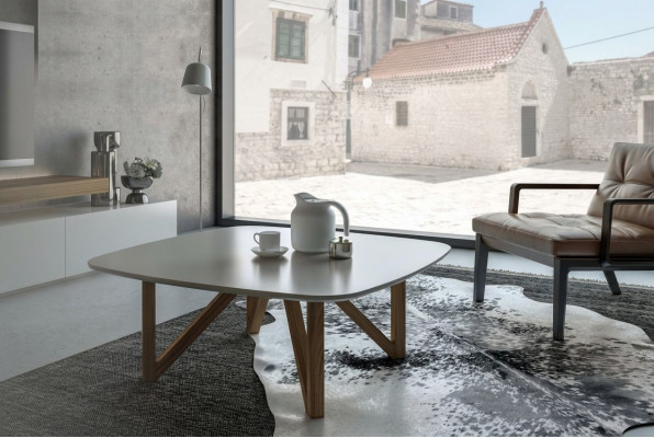 Coffee table living room table luxury walnut natural designer side table
