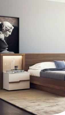 Walnut natural nightstand bedroom side tables luxury