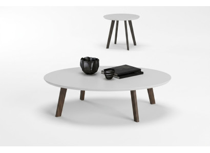 Small round coffee tables set, living room furniture, solid wood tables, luxury new