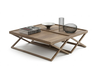 Folding Luxury Brown Coffee Table Wooden Table Living Room Furniture Style Table
