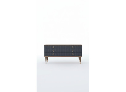 Designer chest of drawers with drawers natural walnut - matt anthracite