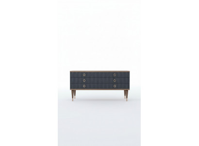 Designer chest of drawers with drawers natural walnut - matt anthracite