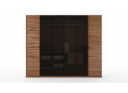 Wardrobe sliding doors glass doors bedroom furniture mirror brown