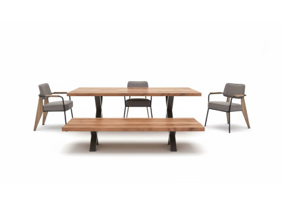 Designer dining room set table chairs dining bench modern style wooden furniture