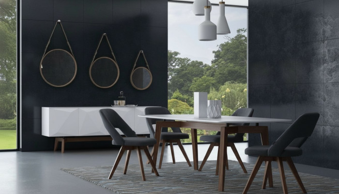 Dining room set luxury furniture dining table chairs sideboard solid wood furniture