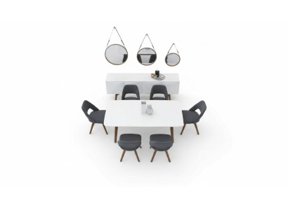 Dining room set luxury furniture dining table chairs sideboard solid wood furniture