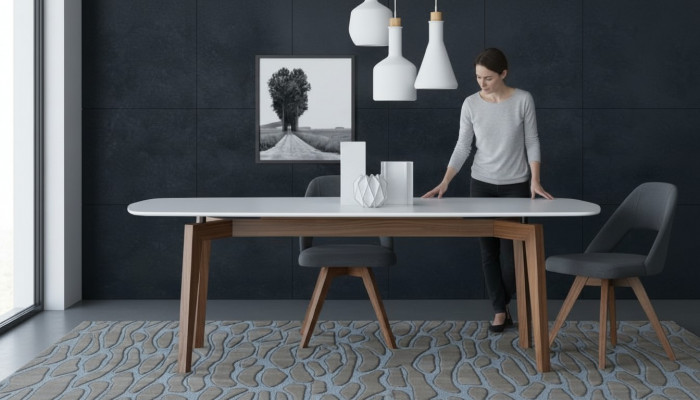 Large dining table modern kitchen furniture luxury tables wooden furniture