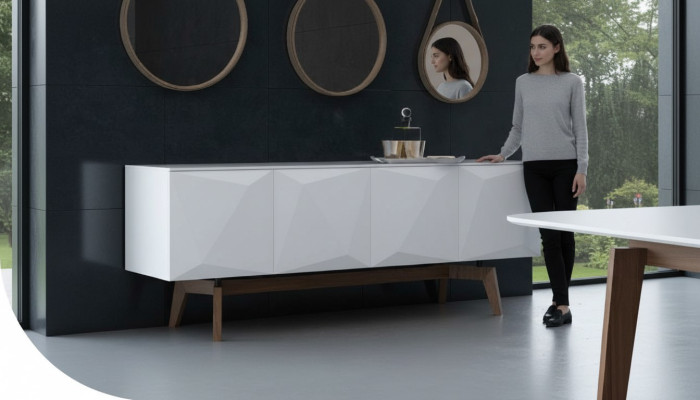 White Sideboard With Storage Dining Room Furniture Luxury Wooden Furniture Modern