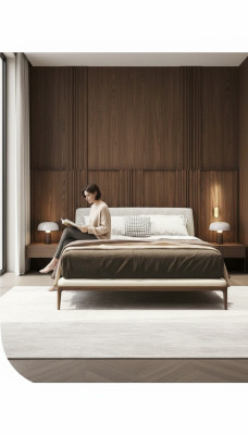 White bed luxury bed frame modern bedroom furniture wooden frame