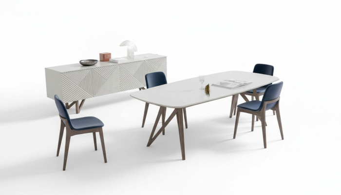 Dining room set Modern dining room set White sideboard with storage
