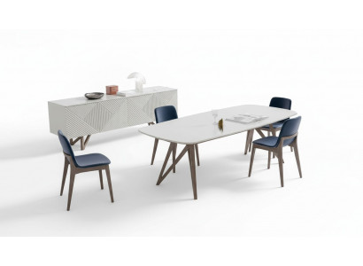 Dining room set Modern dining room set White sideboard with storage