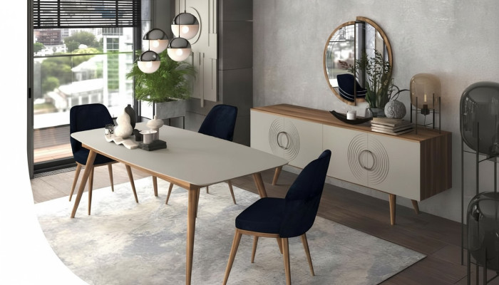 Luxury dining group table with chairs dining room furniture modern dining room set