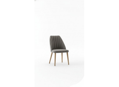 Luxury gray fabric kitchen chair with medium softness