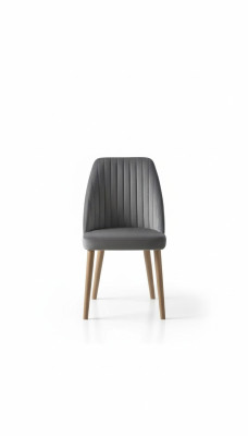 Gray Modern Luxury Chair Chairs Single-seater Wooden Furniture Kitchen Chairs