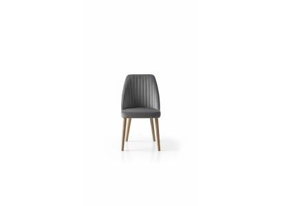 Gray Modern Luxury Chair Chairs Single-seater Wooden Furniture Kitchen Chairs
