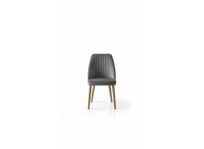 Gray Modern Luxury Chair Chairs Single-seater Wooden Furniture Kitchen Chairs